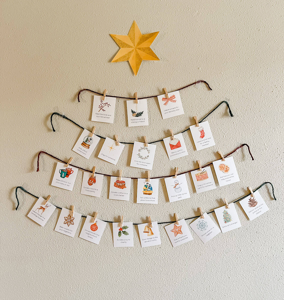 DIY Acts Of Kindness Advent Calendar Free Printables Fox Farm Home