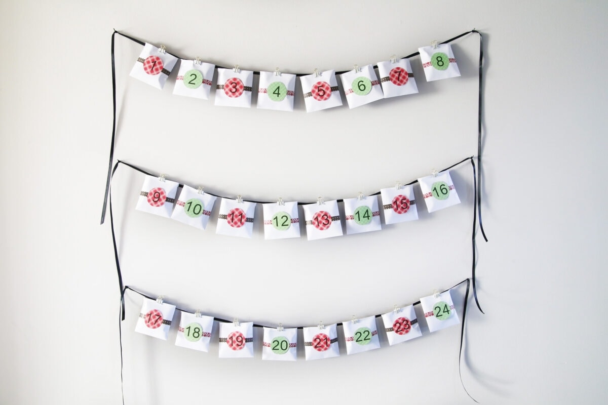 DIY Advent Calendar with FREE Printables Abby Organizes