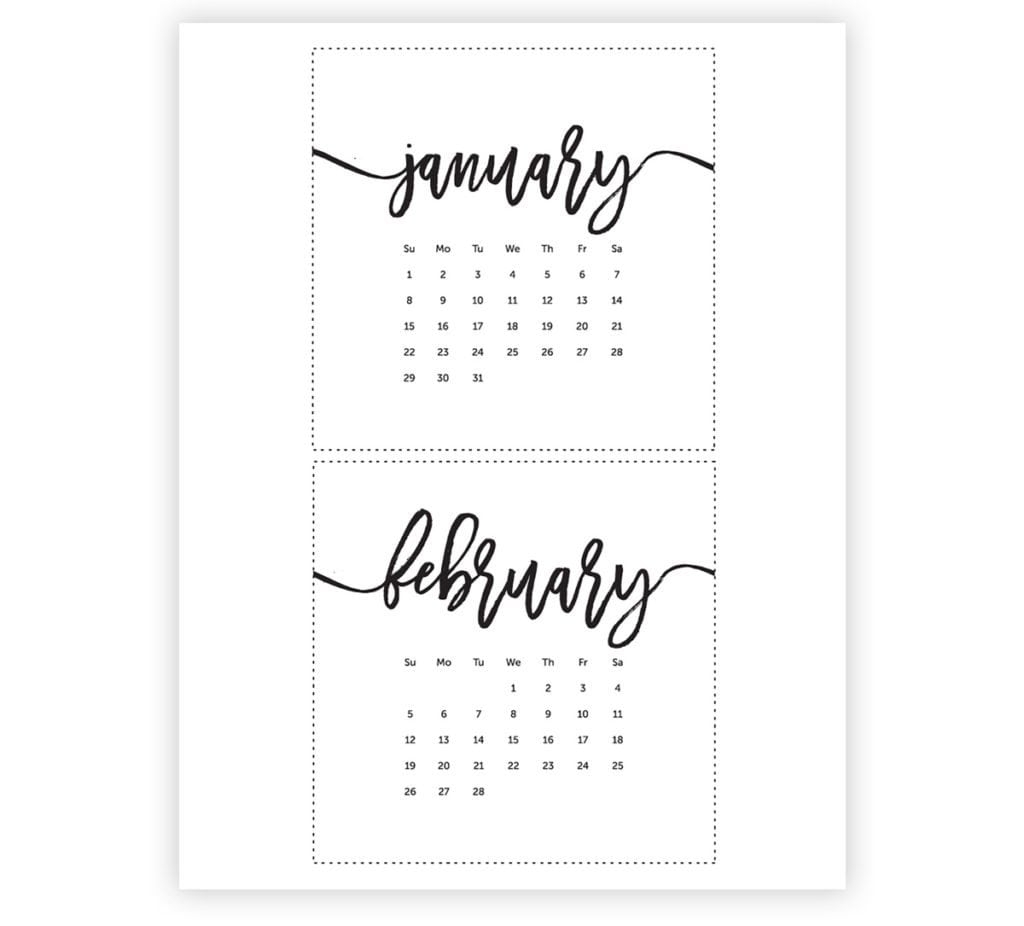 Diy Calendar Printable Free Old English Design