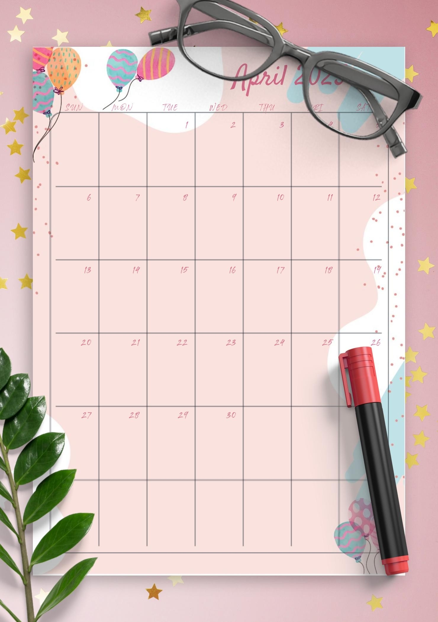 Free Printable Blank Calendar Pdf