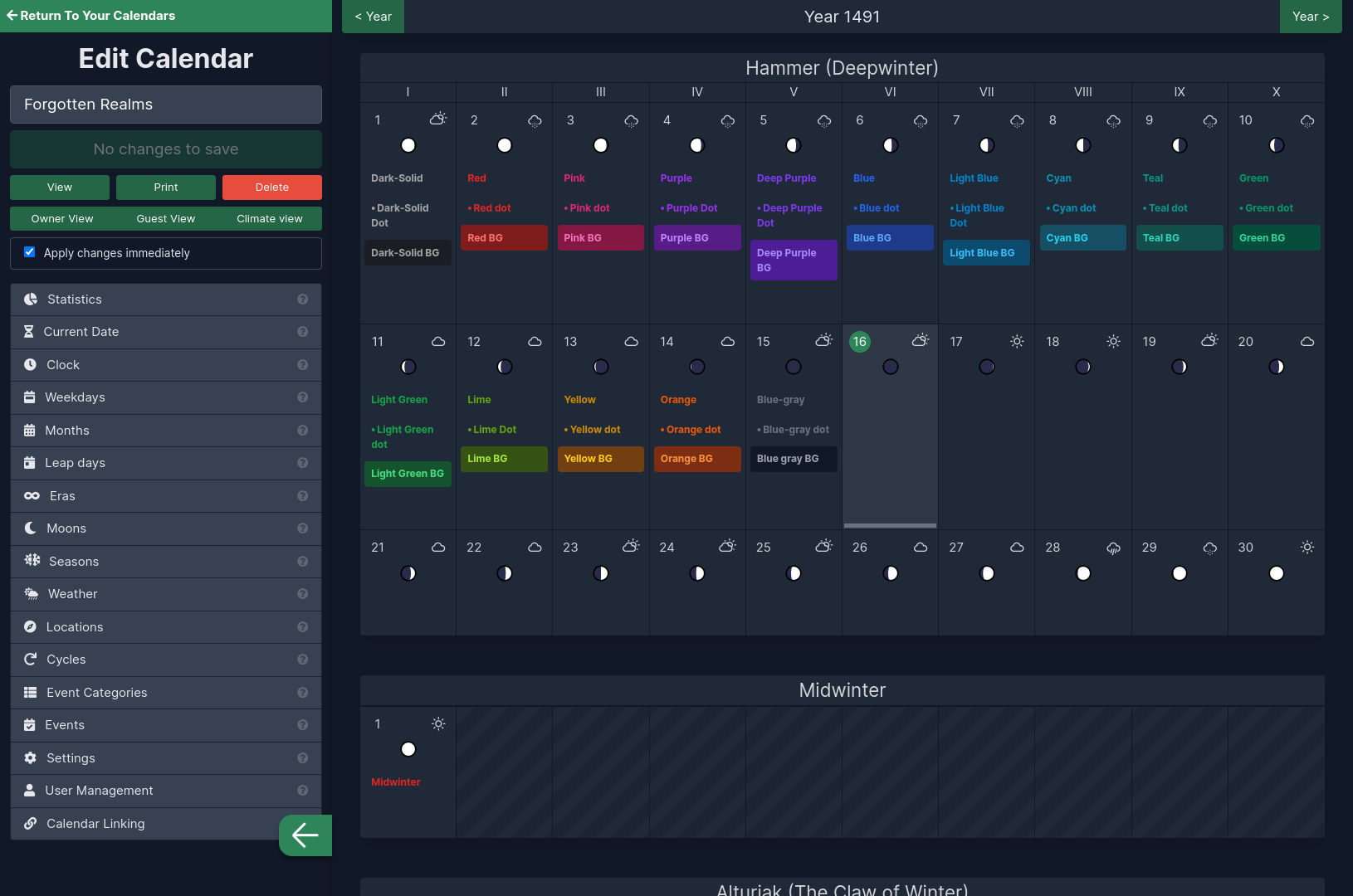 Fantasy Calendar Level Up Your Narrative