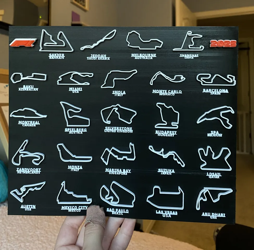 Formula 1 Calendar 2023 By Heartbreakballer Download Free STL Model Printables