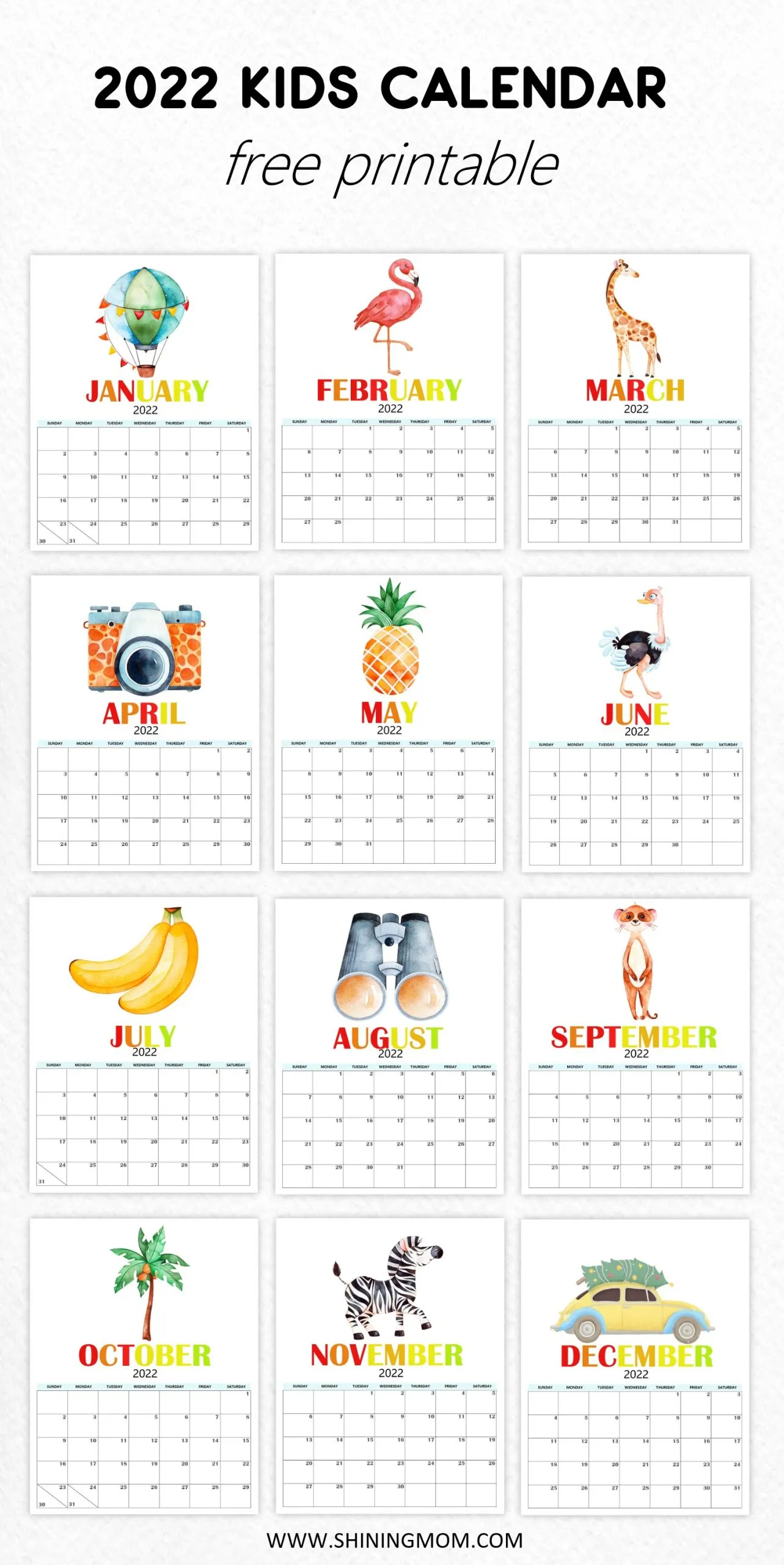 Calendar Printable For Kids