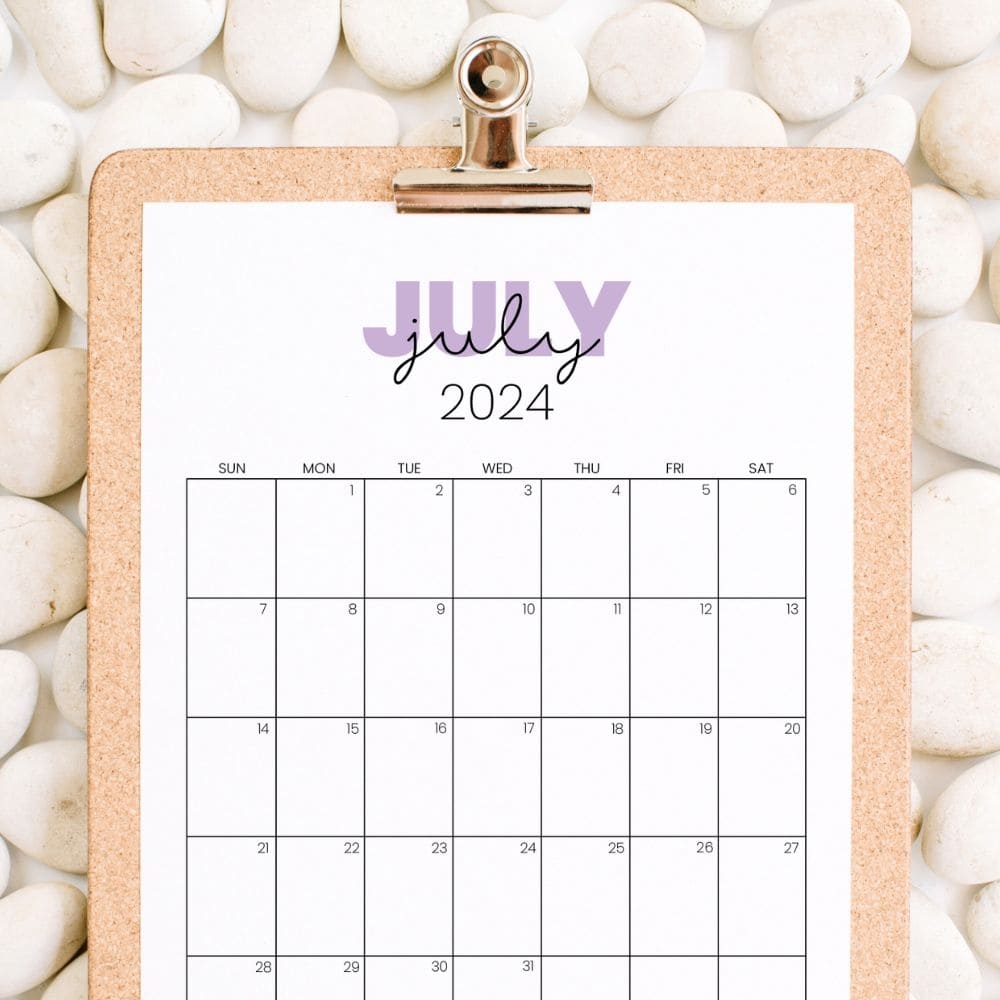 Blank Calendar Printable Free