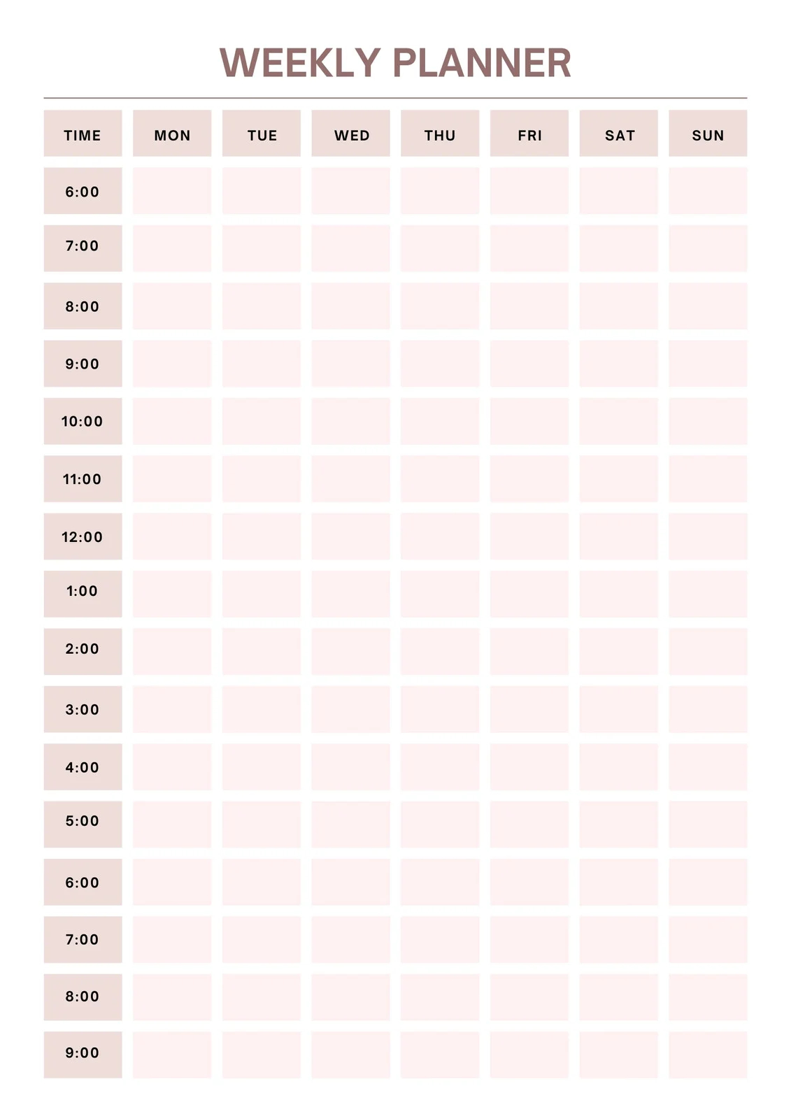 Free And Customizable Weekly Planner Templates Canva