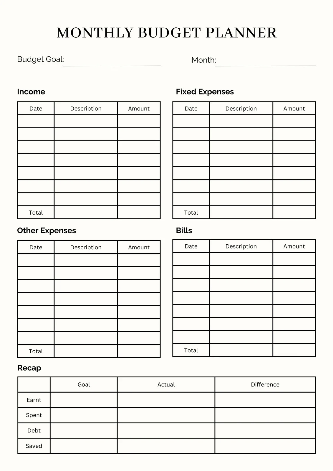 Free Custom Printable Business Planner Templates Canva