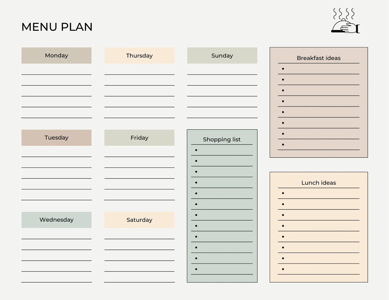 Calendar Online Printable Meal Prep