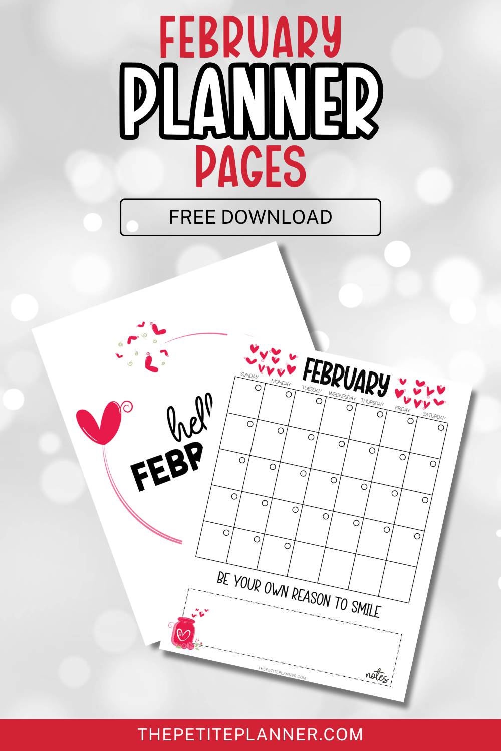 Free February Planner Printables Calendar Habit Tracker More 