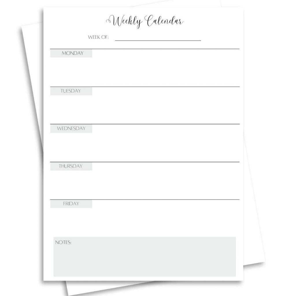 This Week Calendar Printable