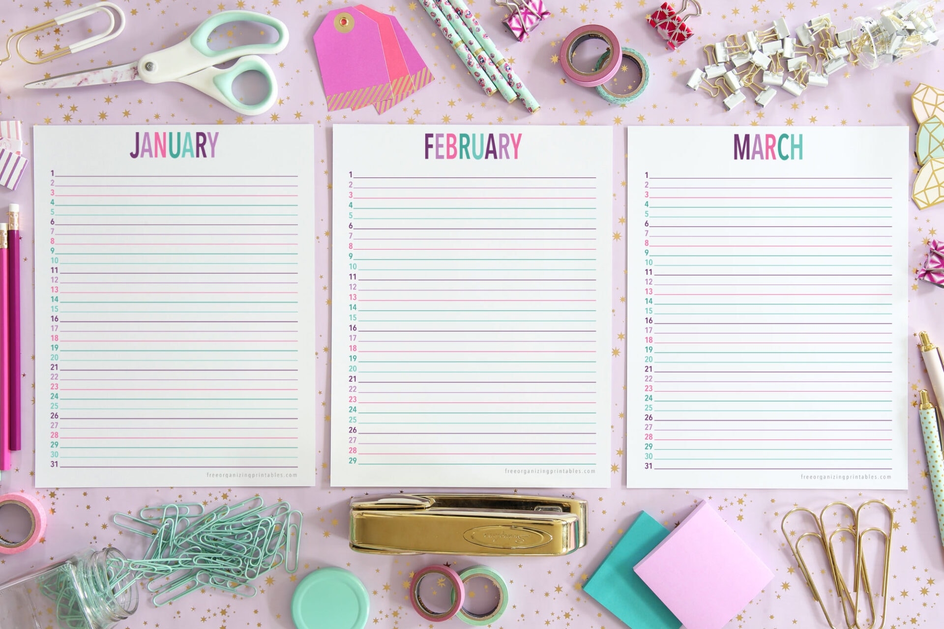 Free Printable Perpetual Birthday Calendar