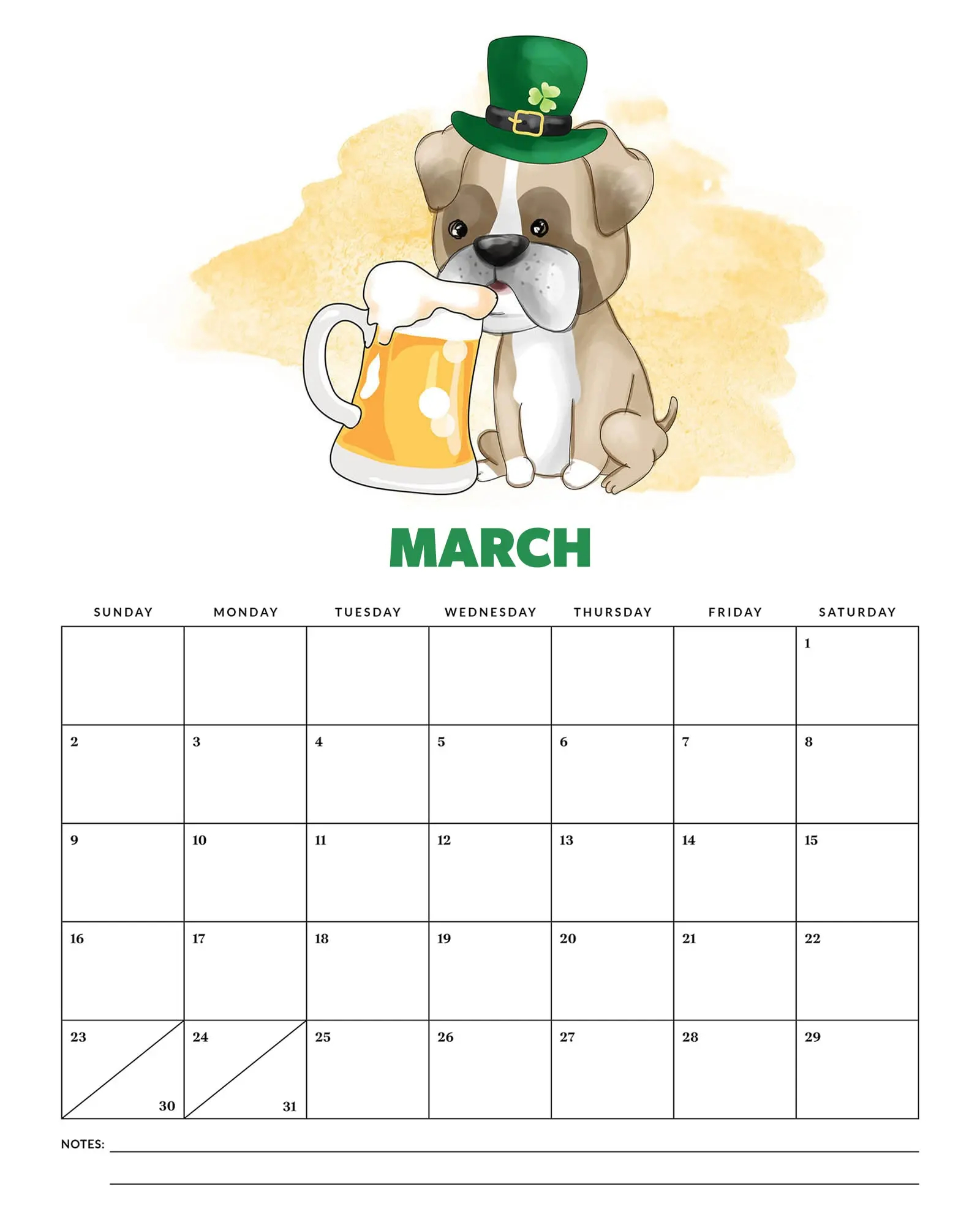 Free Printable 2025 Cute Dog Calendar The Cottage Market