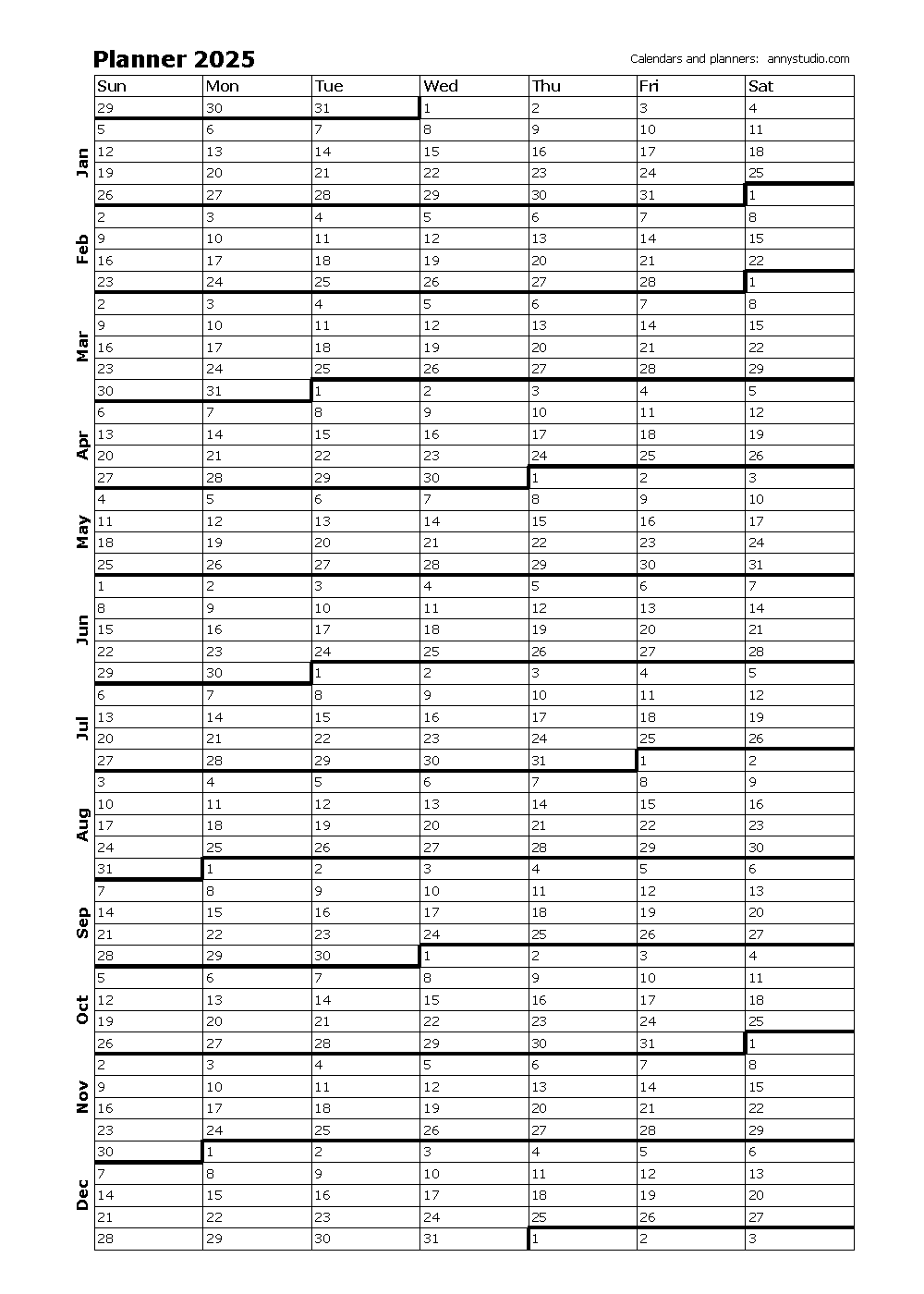 free printable calendars and planners 2025 2026 and 2027