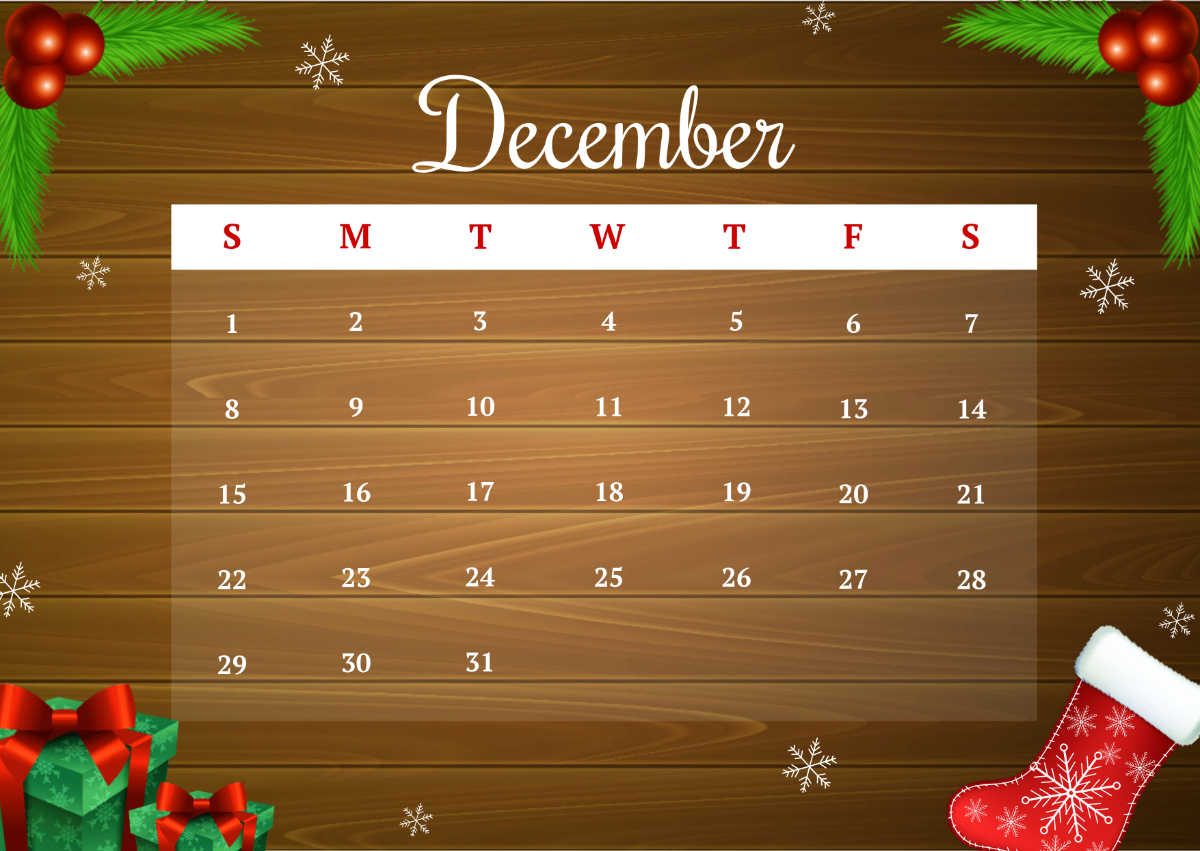 Free Printable Christmas Calendar Countdown Template To Edit Online