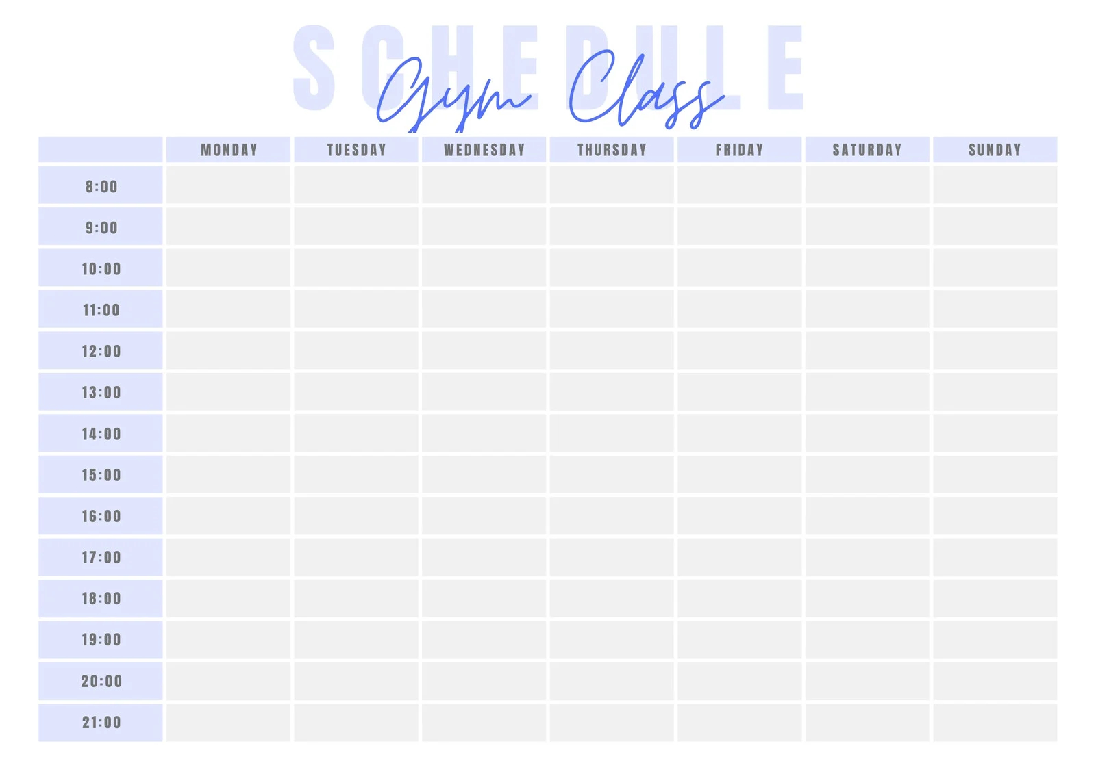 Free Printable Class Schedule Templates To Customize Canva