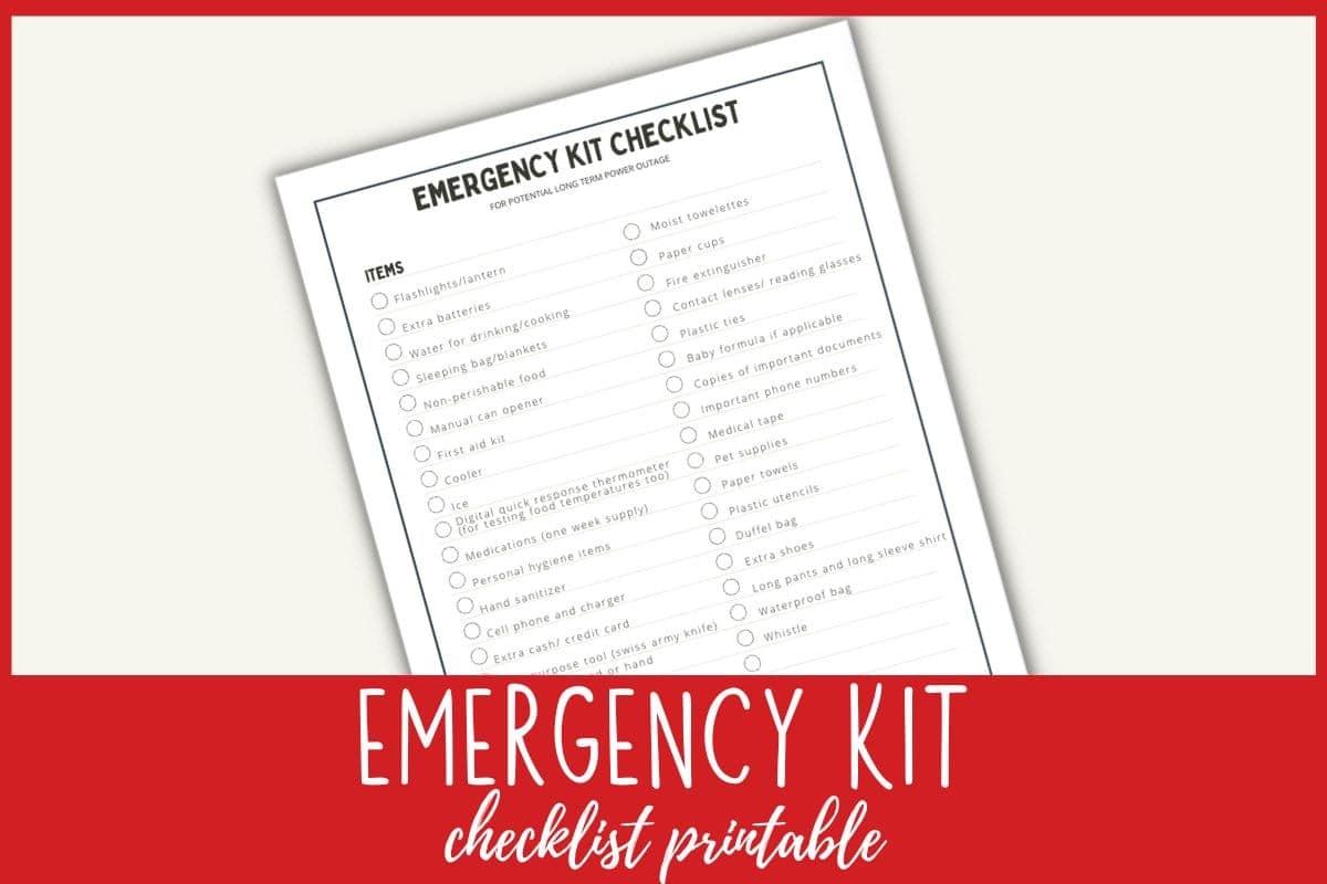 FREE Printable Emergency Kit Checklist Be Disaster Ready Love Our Real Life