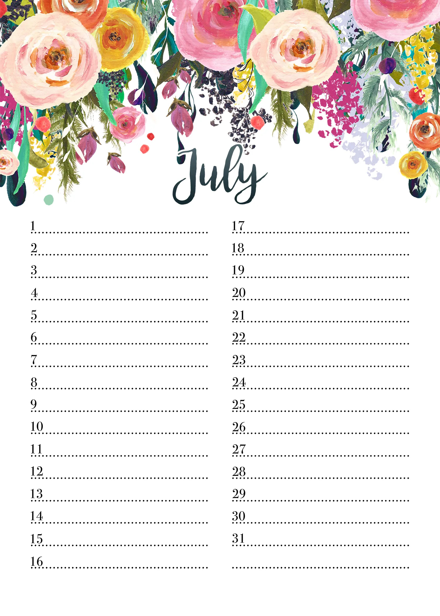 Free Printable Farmhouse Perpetual Calendar The Cottage Market