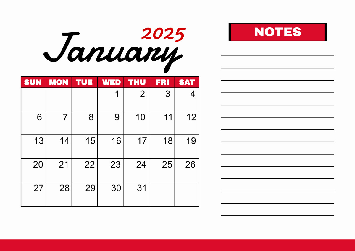 2025 Calendar Printable Free Download