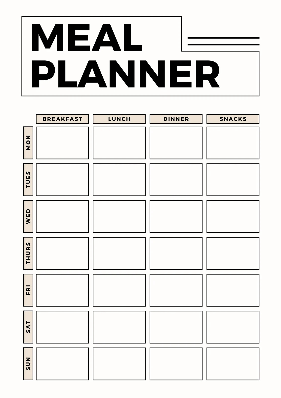 Free Printable Meal Planner Templates To Edit Online Canva