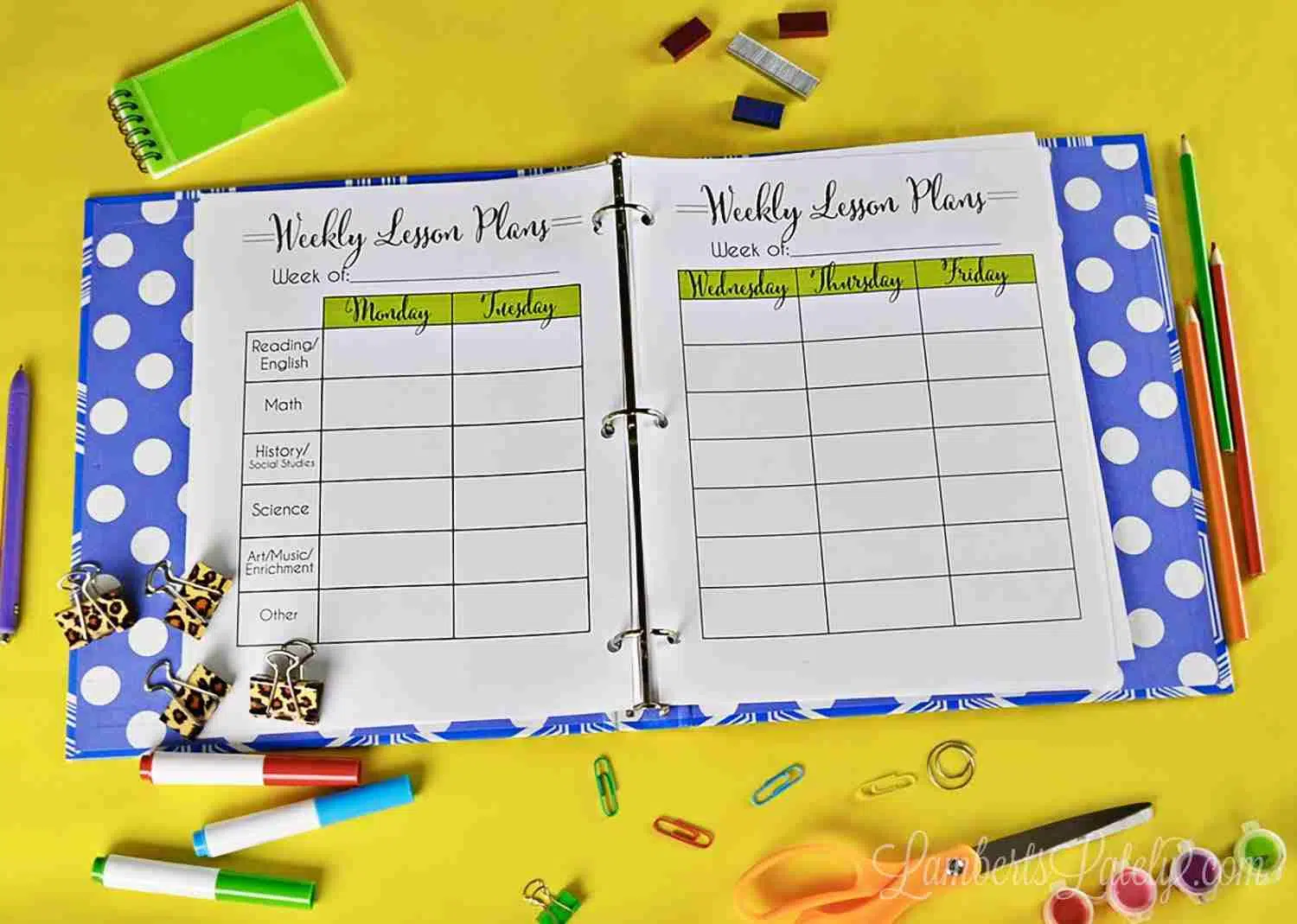 Free Printable Teacher Planner Template 2025 2026 Lamberts Lately