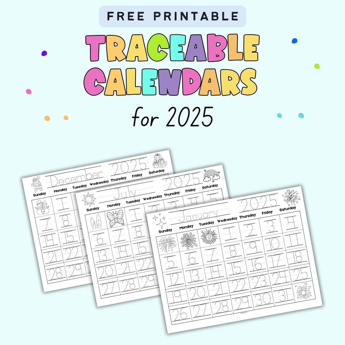 Kids Calendar Printable