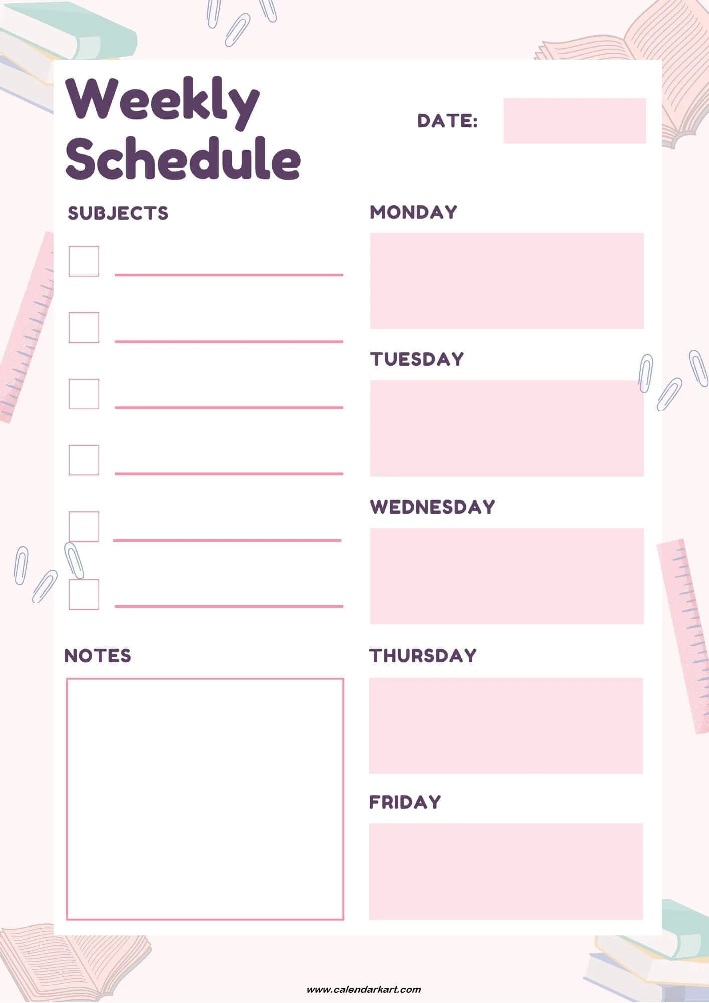 Free Printable Weekly Planner Templates CalendarKart