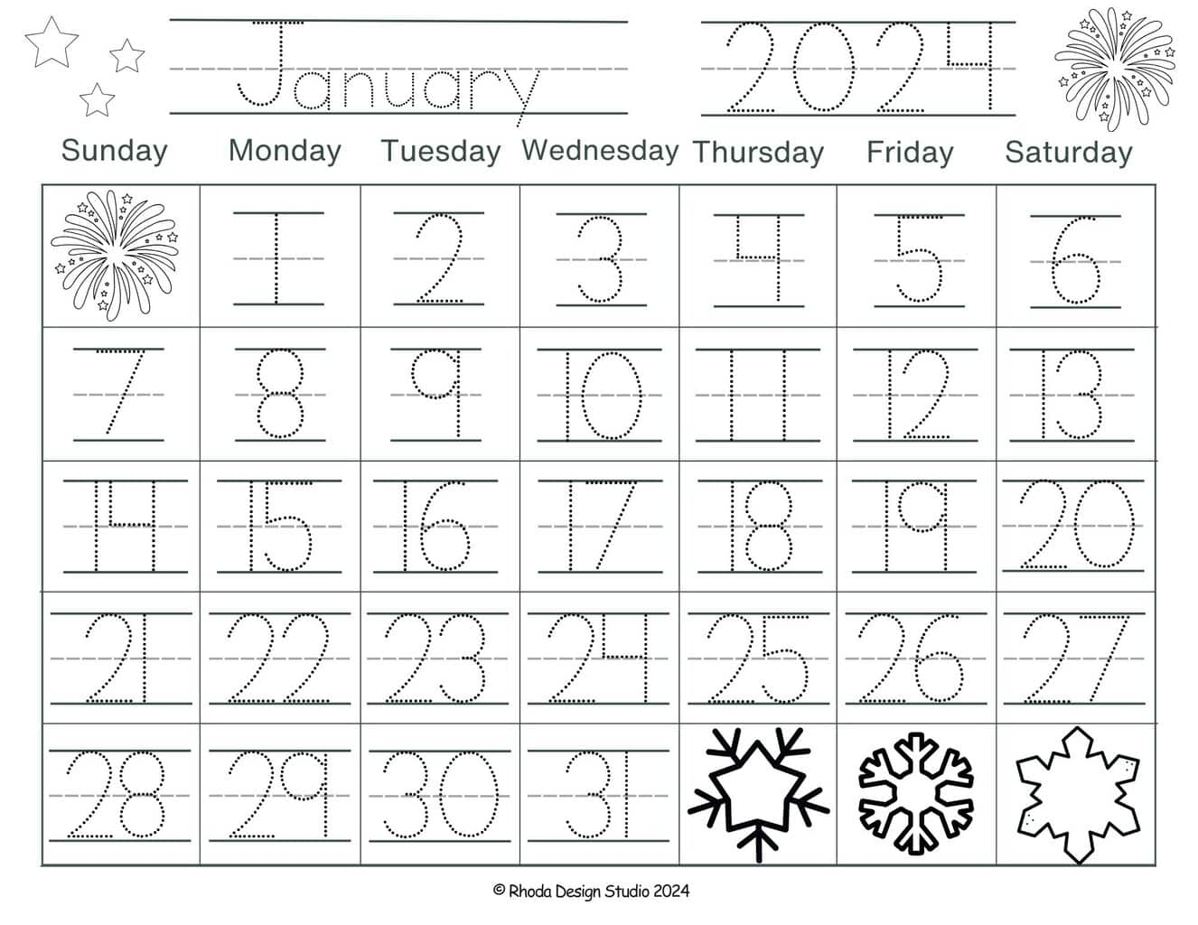 Free Traceable Calendar Pages Months Of The Year Worksheets