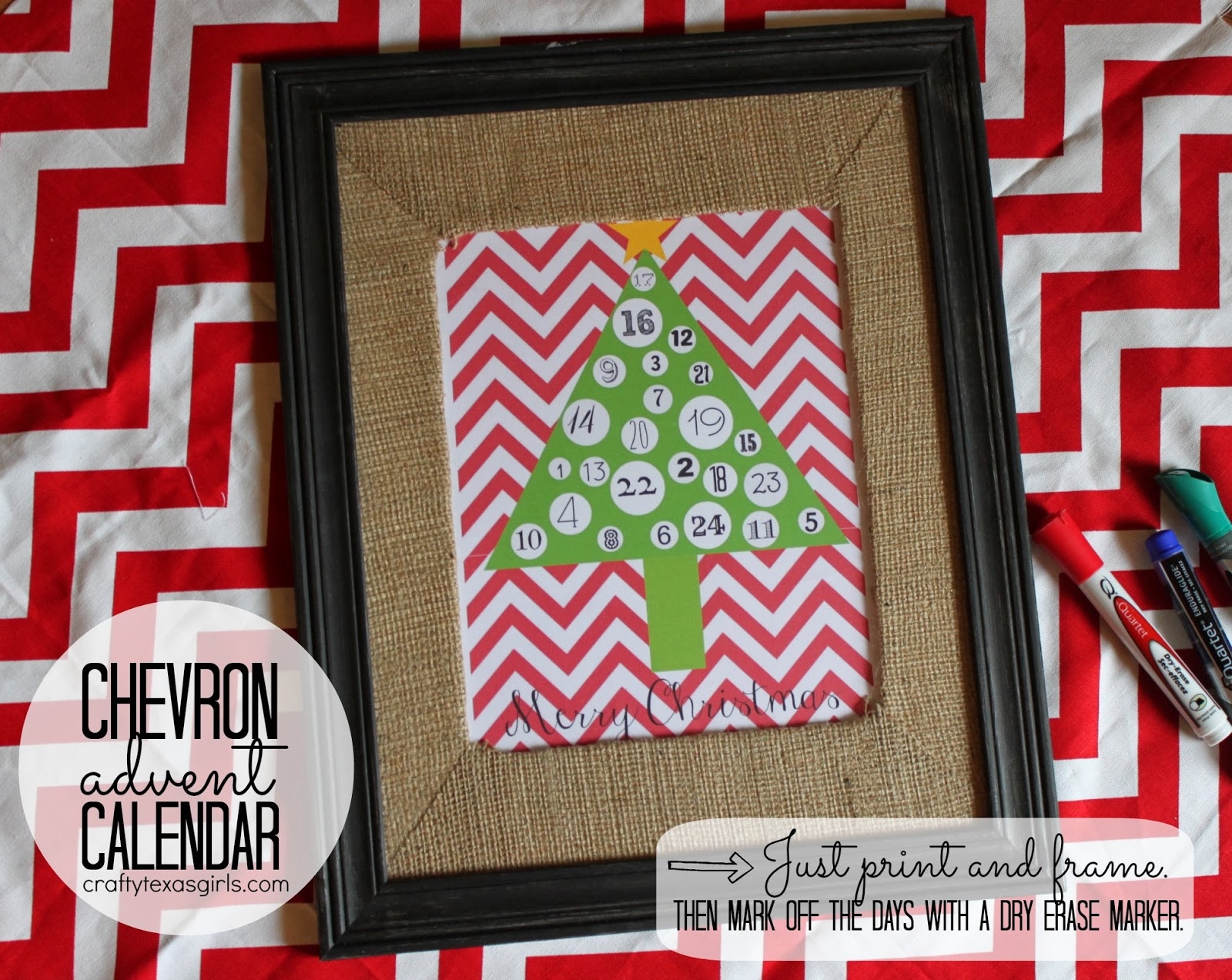 Happy Holidays Chevron Advent Calendar Tatertots And Jello