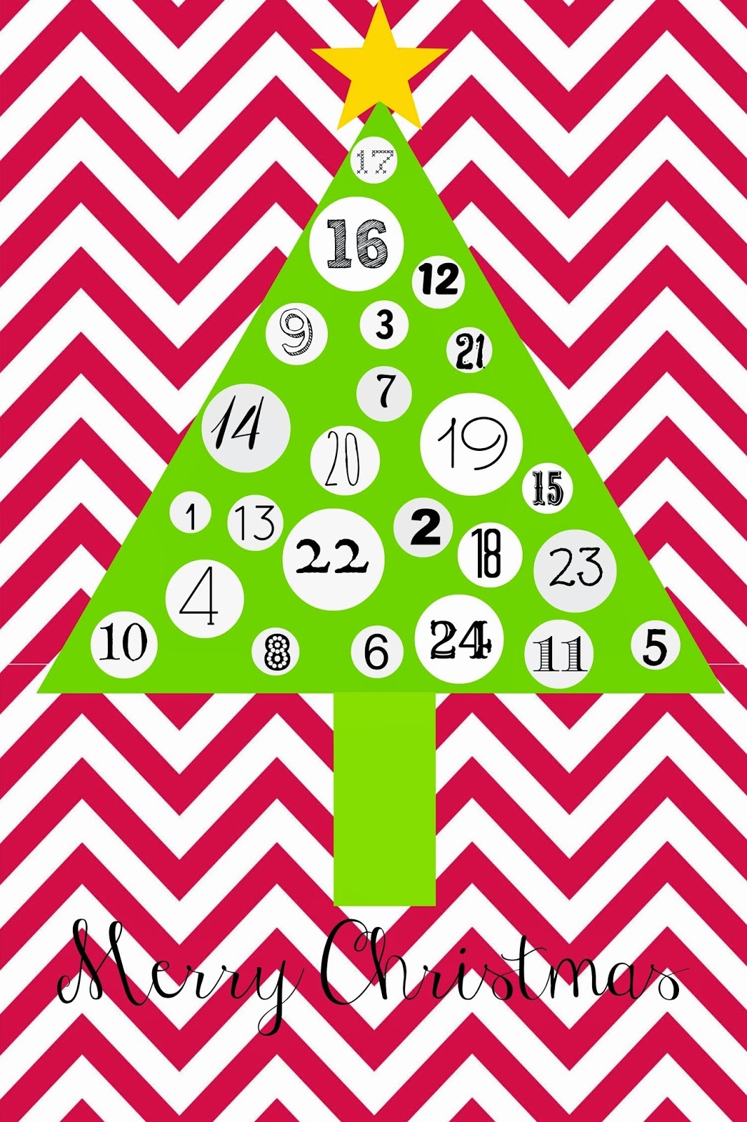 Happy Holidays Chevron Advent Calendar Tatertots And Jello