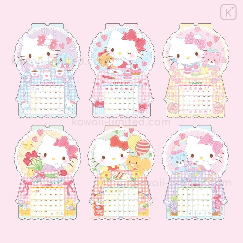 Japan Sanrio Original Die cut Calendar Hello Kitty 2025 Kawaii Limited