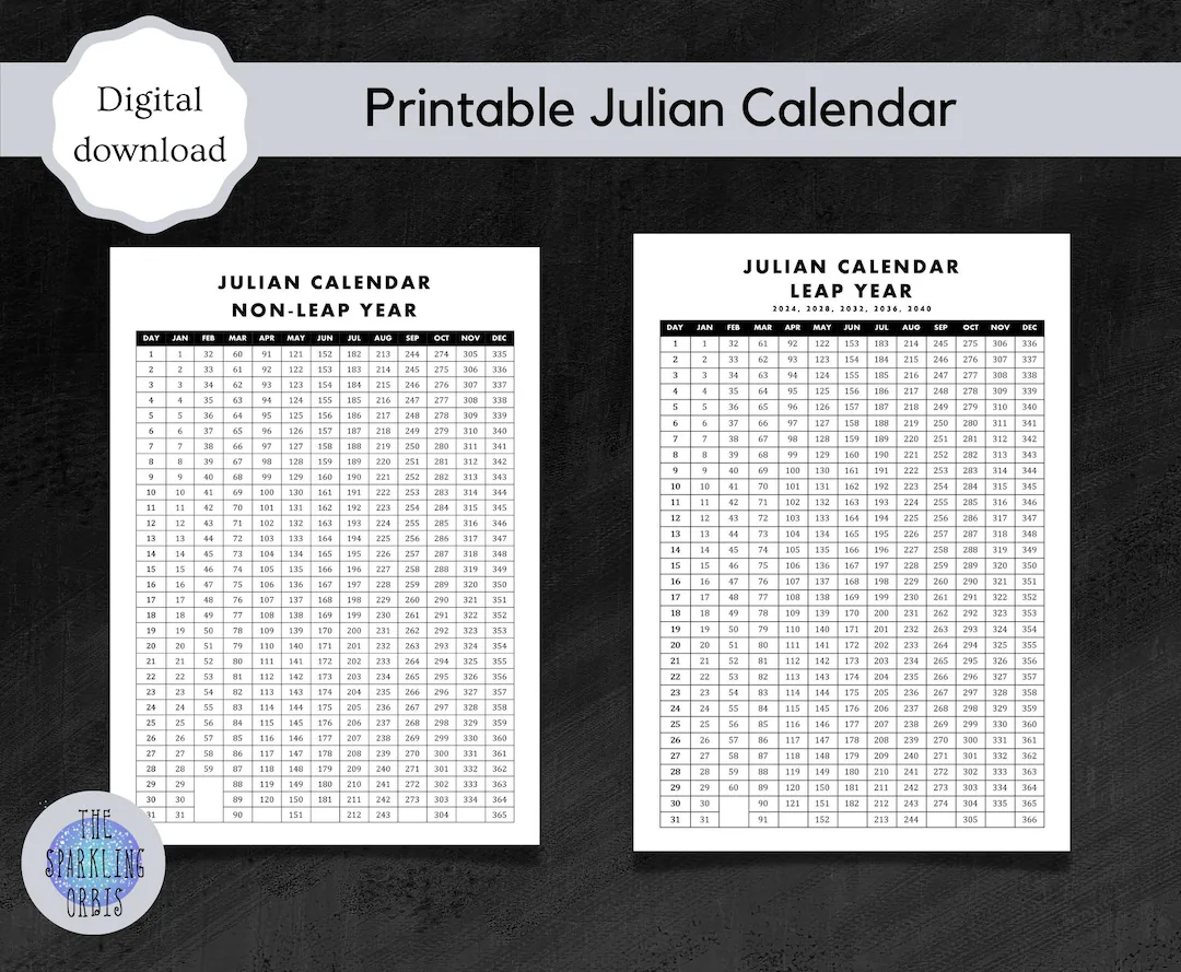 2025 Julian Calendar Printable Free