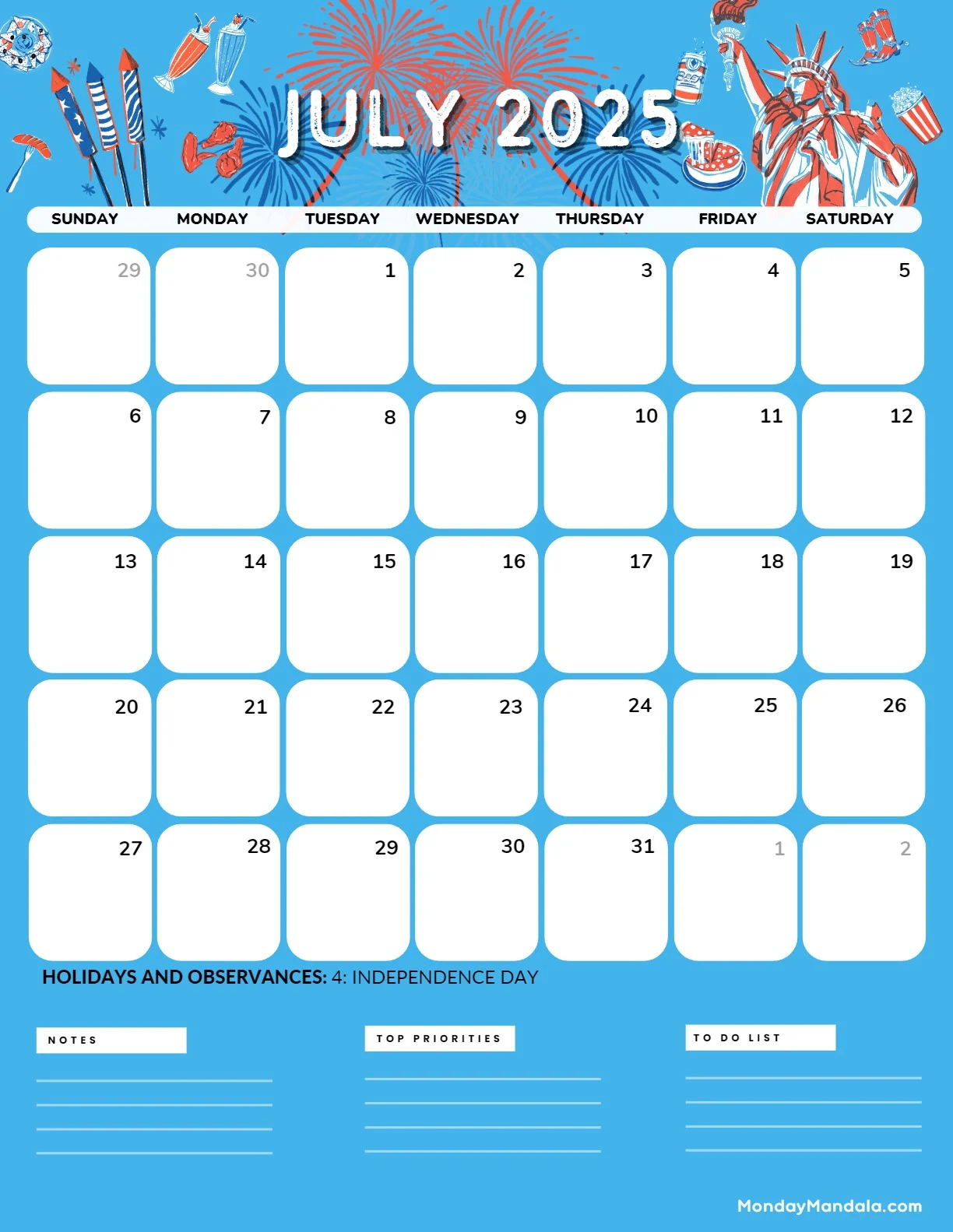 July 2025 Printable Calendar 52 Free PDF Printables 