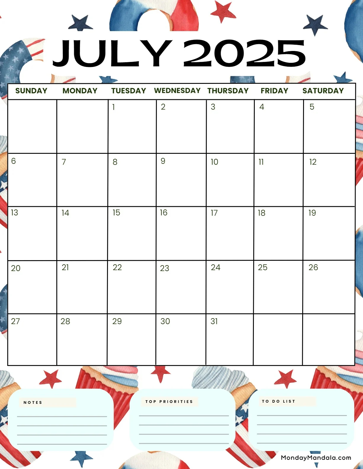 July 2025 Printable Calendar 52 Free PDF Printables 