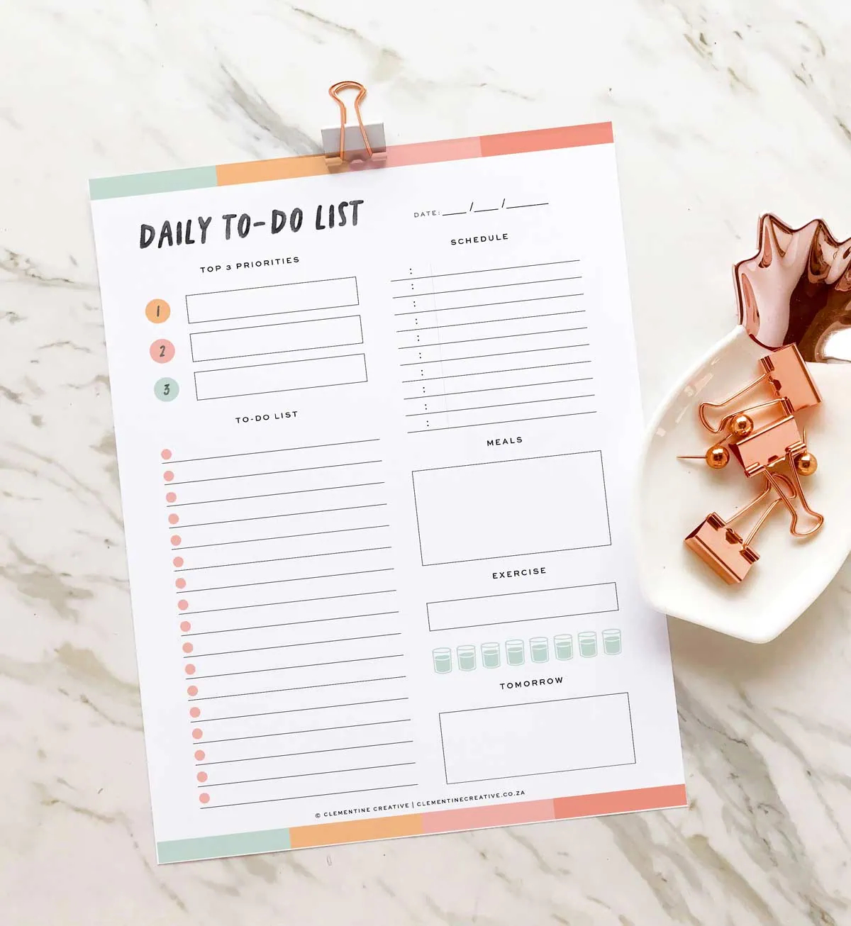 Make Your Day More Productive With This Cute Printable To Do List Clementine Creative