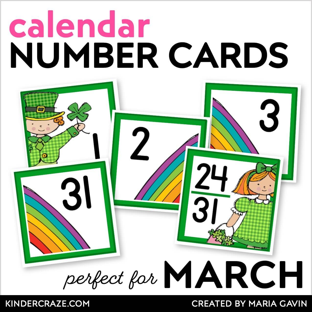 Calendar Numbers Free Printable