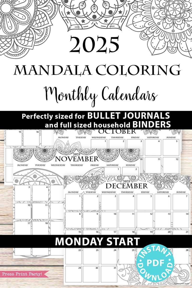 Calendar Printable Monday Start