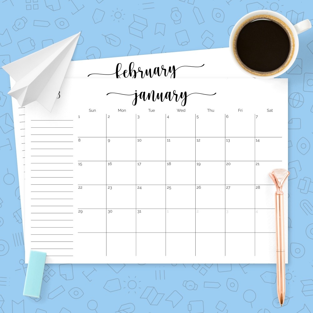 Free Printable Month Calendar