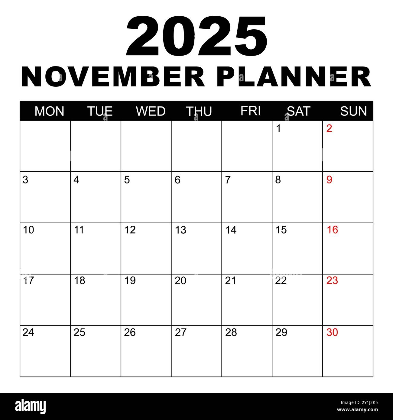 November 2025 Monthly Calendar Printable