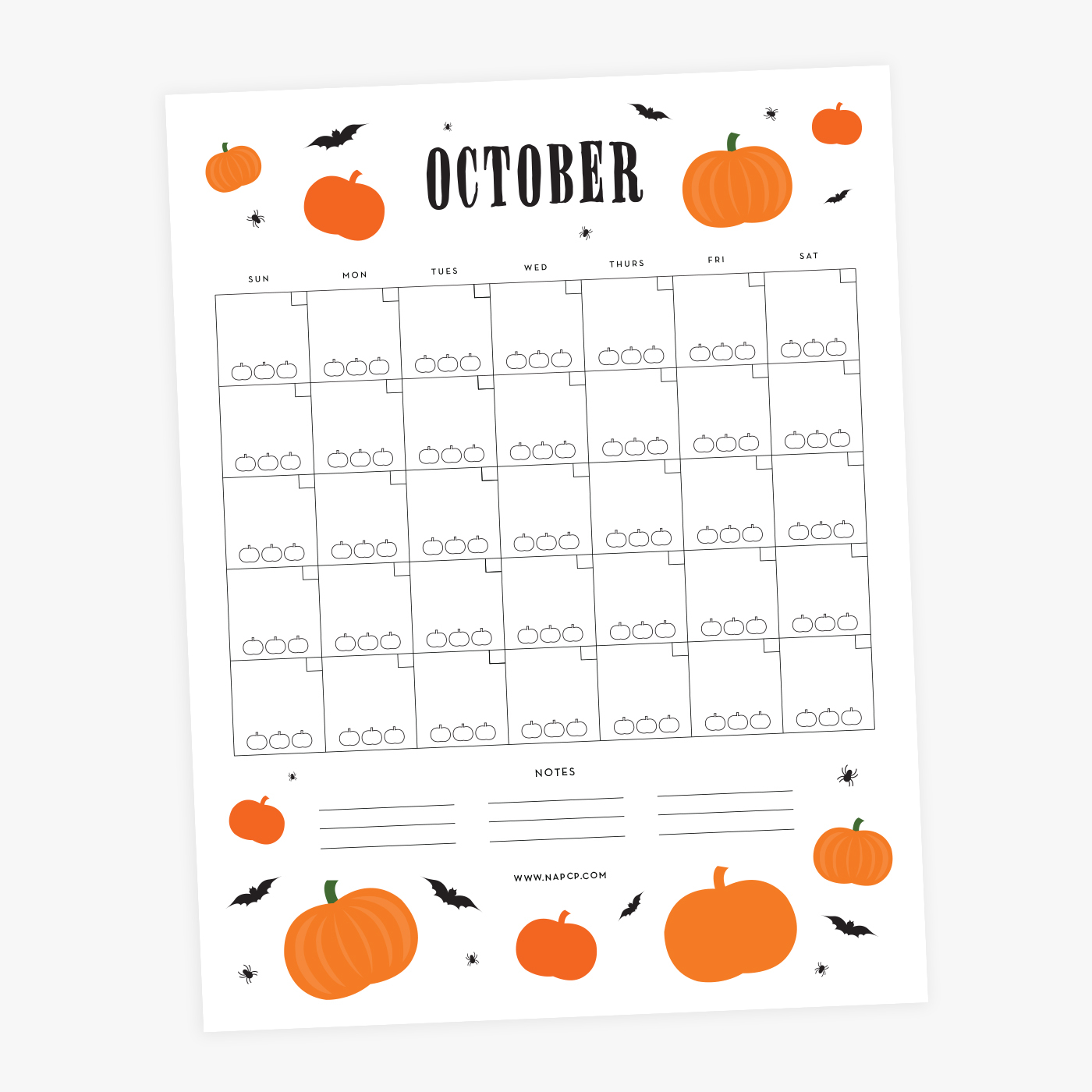 October Printable Menu And Calendar National Association Of Portrait And Child Photographers