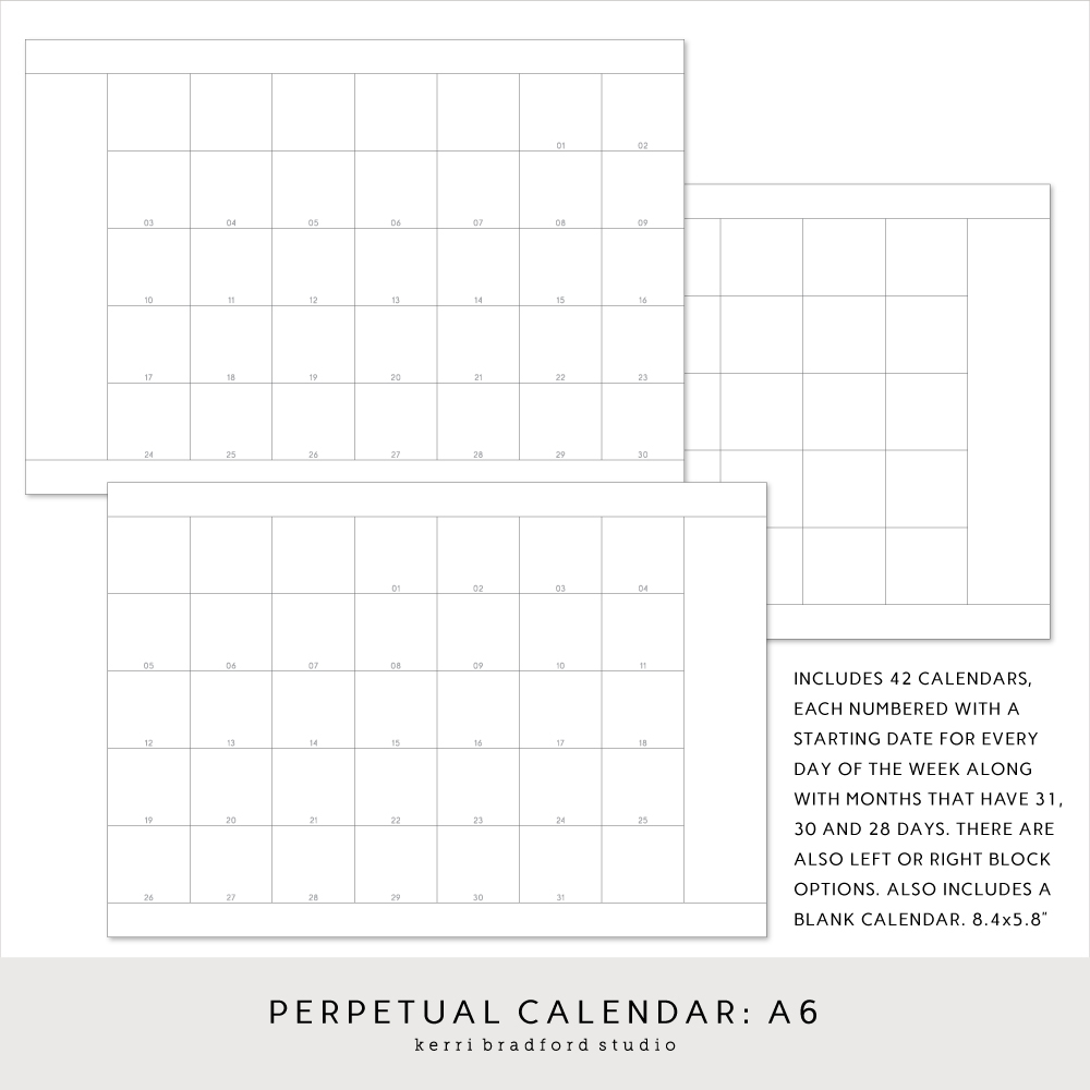 Printable Blank Monthly Calendar
