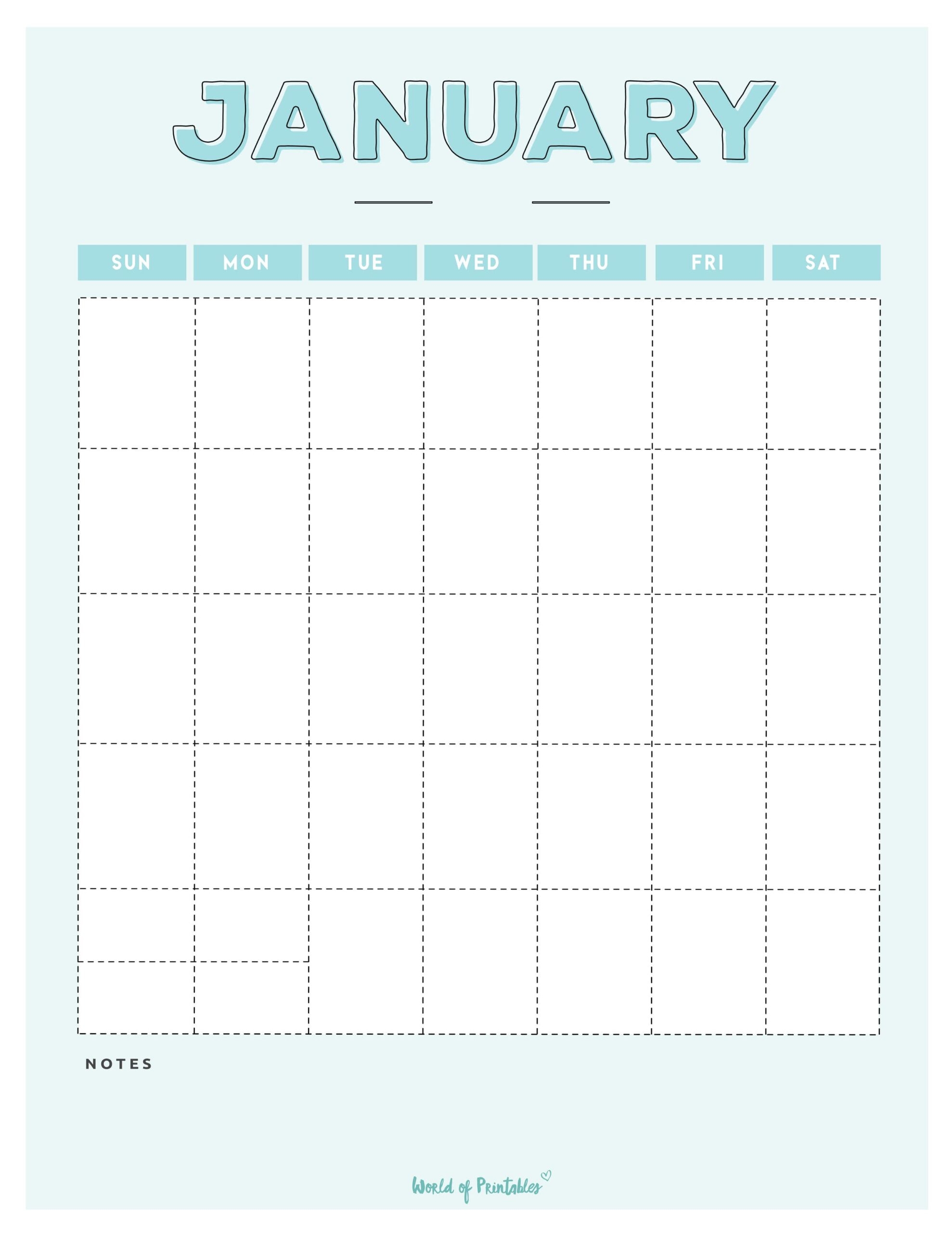 Printable Blank Calendar Templates World Of Printables