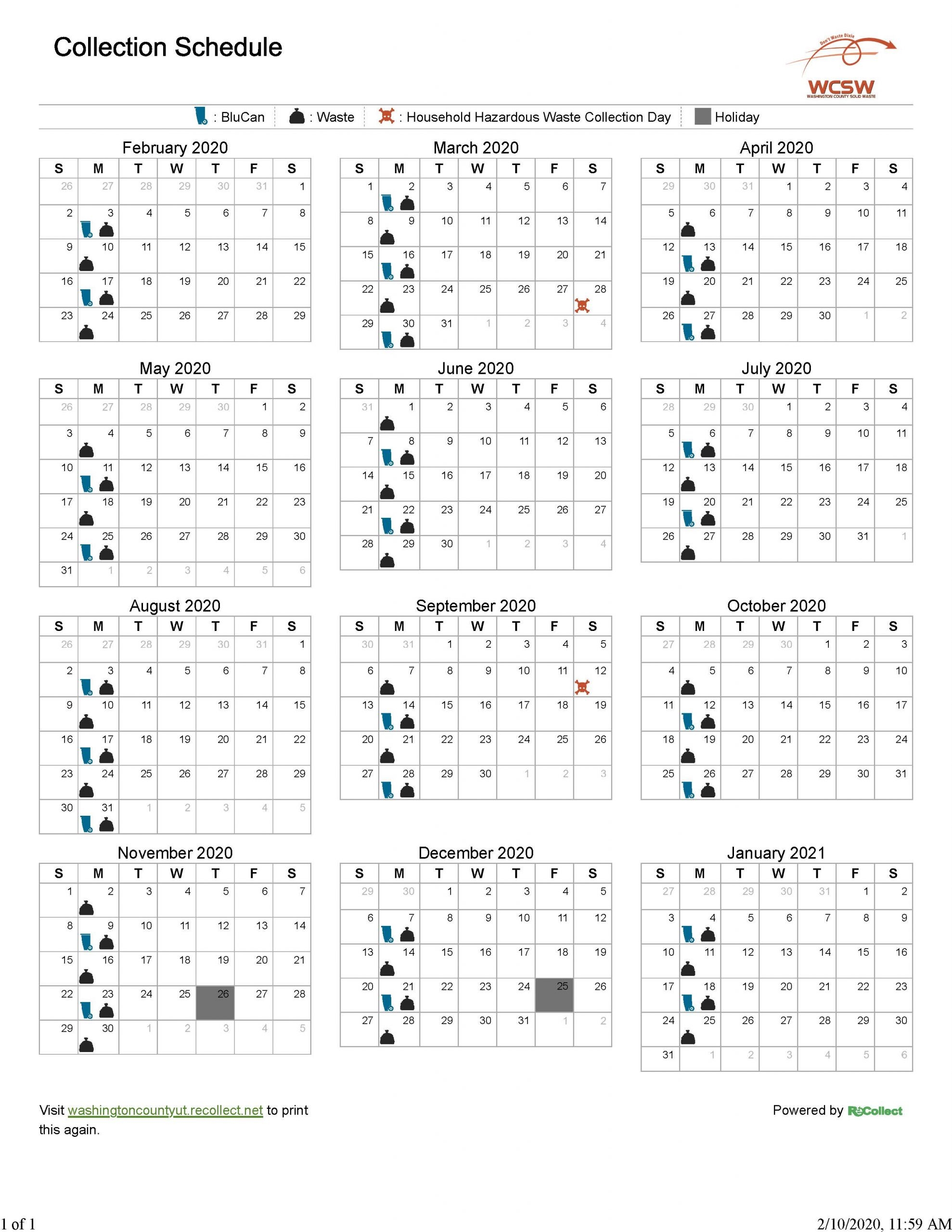 Printable Calendar Ivins City