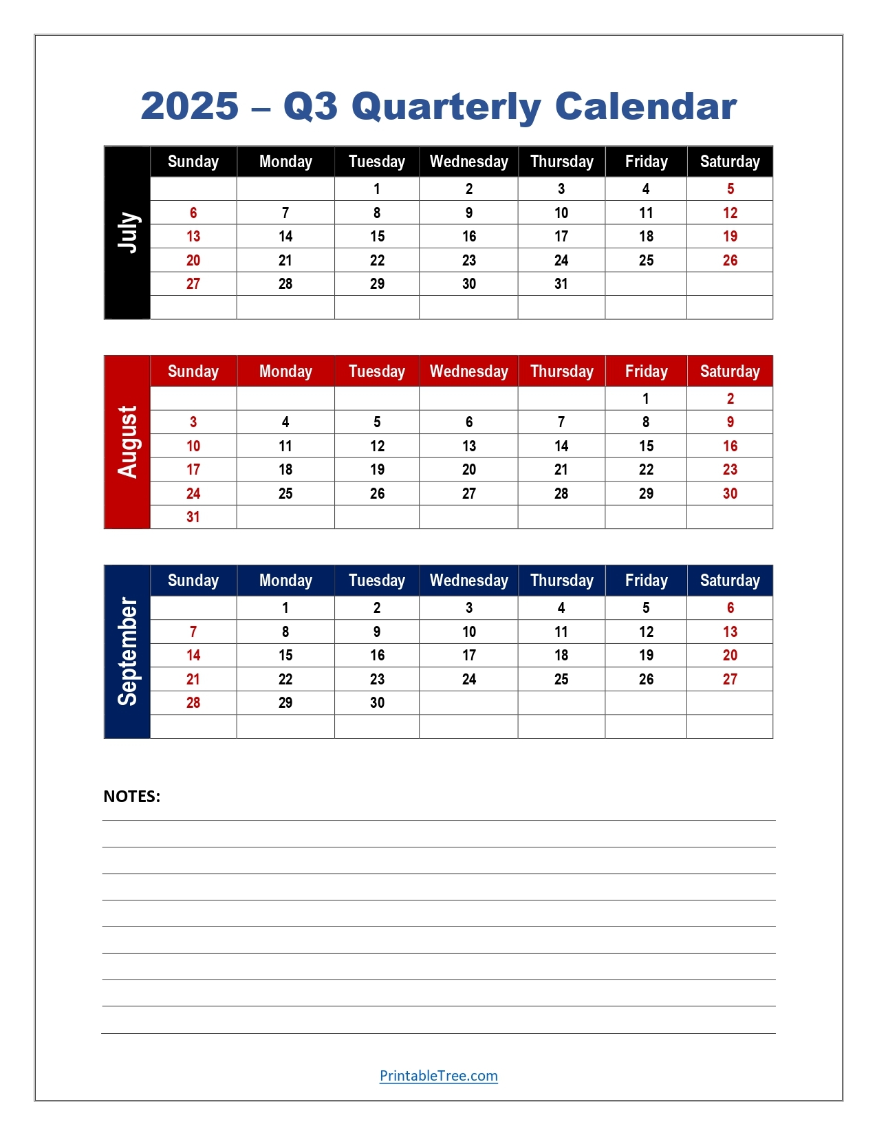 Three Month Calendar Form Printable 2025
