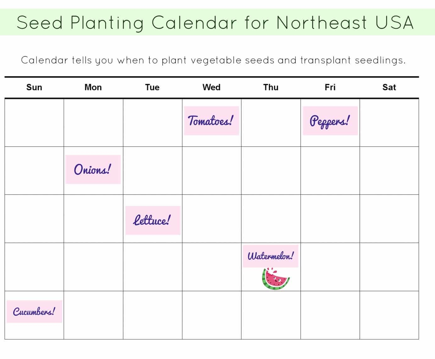 Seed Planting Calendar For New York City Zone 7B Brooklyn Farm Girl