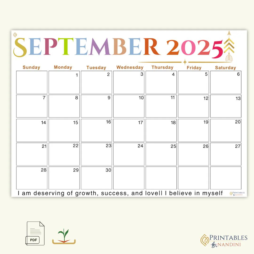 Printable September 2025 Calendar With Holidays