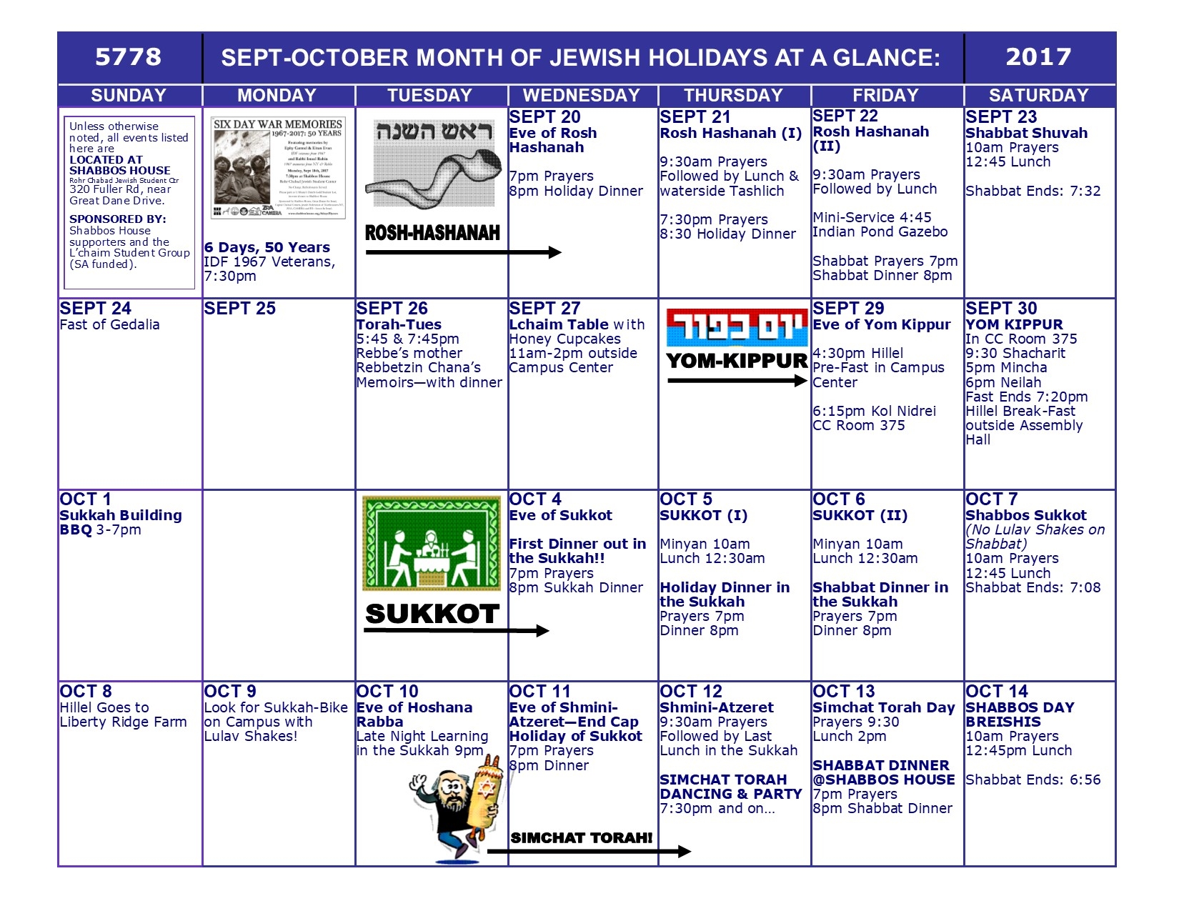 Shabbos House Tishrei Month Of Holidays 5778 2017