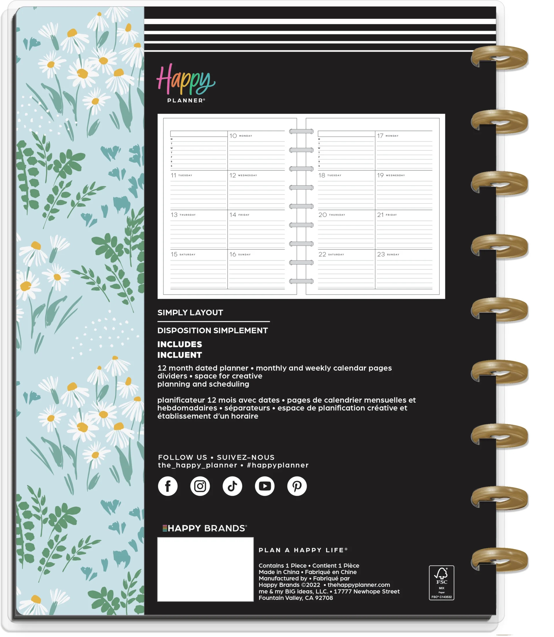 Printable Weekly Calendar For Happy Planner