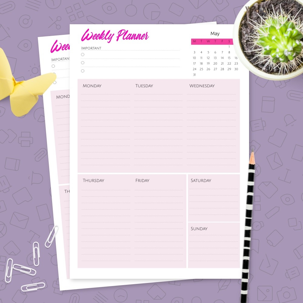 1 Week Printable Calendar