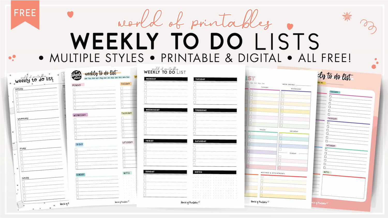 Printable Weekly Calendars That You Can Customize